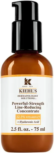 Kiehl's Powerful-Strength Line-Reducing Concentrate Gesichtsserum 75 ml - Gesichtsserum mit 12,5% Vitamin C und Hyaluronsäure für effektive Faltenreduktion und intensive Feuchtigkeit. Ideal für alle Hauttypen, auch empfindliche Haut, für einen strahlenden Teint.