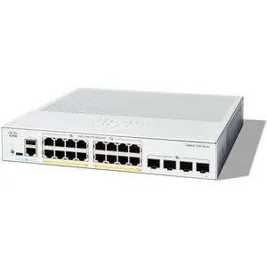 Cisco Catalyst 1300-16P-4X - L3 Managed Switch mit PoE+ - Switches mit 16 x 10/100/1000 (PoE+) und 4 x 10Gb SFP+ für hohe Leistung und Flexibilität, ideal für anspruchsvolle Netzwerkinfrastrukturen.
