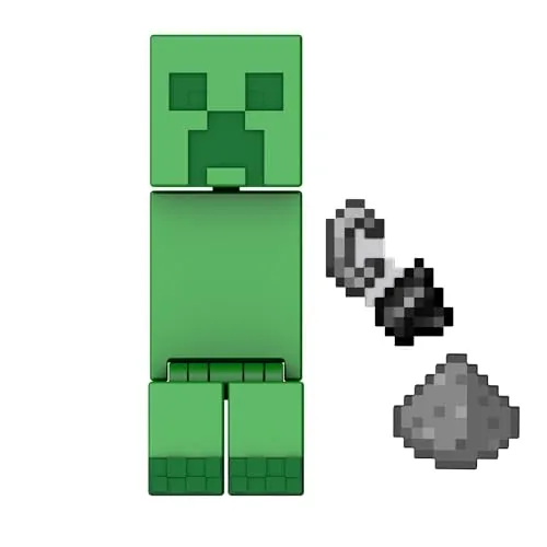Mattel Minecraft Actionfiguren und Zubehörteile, maßstabsgetreu, ca. 8 cm groß mit pixeligem Design (Figuren können variieren) HTL80