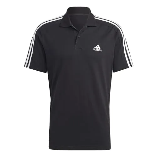 adidas Herren Essentials Piqué Polo Shirt mit 3-Stripes - Hochwertiges Poloshirt aus 100% Baumwolle mit gesticktem Logo, ideal für Sport und Freizeit, reguläre Passform für optimalen Tragekomfort.