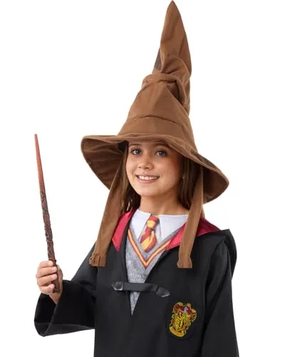 Funidelia Sprechender Hut - Harry Potter für Jungen und Mädchen - Kostüm Zubehör für Kinder, 100% offizielle Lizenz. Der braune Hut ist das perfekte Accessoire für Harry Potter Kostüme und sorgt für magische Momente bei Karneval, Halloween und Geburtstagsfeiern.
