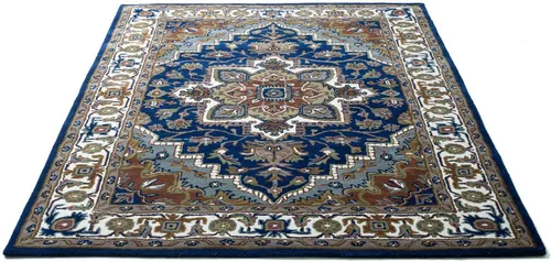 my home Wollteppich Aman, rechteckig, 14 mm Höhe in blau von OTTO home