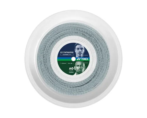 Yonex Tennissaite Dynawire (Touch+Haltbarkeit) weiss/silber 200m Rolle, Saitendicke: 1.30