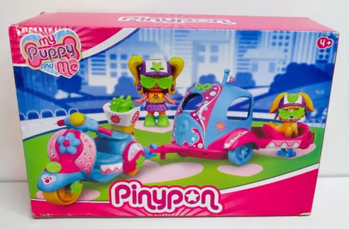 Pinypon - Figur, Motorrad, Anhänger für Jungen und Mädchen von 4 bis 8 Jahren