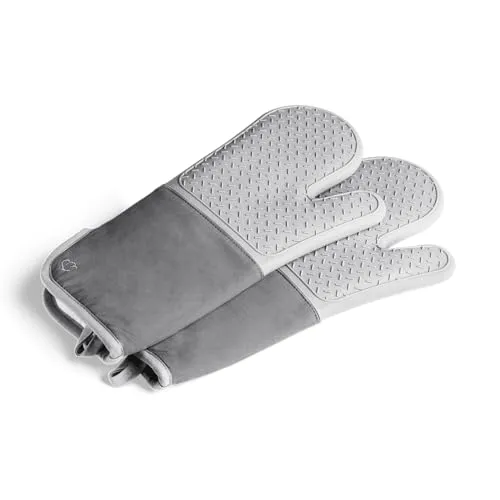 SPRINGLANE Ofenhandschuhe-Set 2-TLG. Grau, Silikon & Baumwolle, hitzebeständig