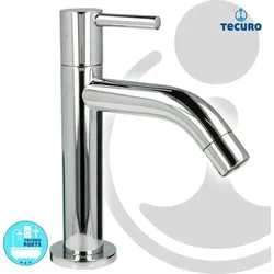 tecuro DESIGN Standventil – Hochwertiges Keramikventil verchromt - Bad- & Duscharmaturen, langlebiges Keramikoberteil für präzise Steuerung und einfache Handhabung mit nur 90° Drehung.