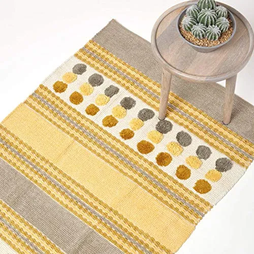 Produktbild Homescapes Chenille Teppich 90 x 150 cm, handgewebt aus 100% Baumwolle