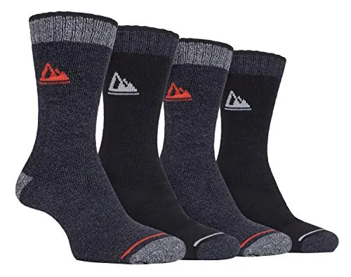 Storm Bloc - 4er Pack Herren Atmungsaktiv Antiblasen Polsterung Wandersocken (39/45, SBMS033BLK)