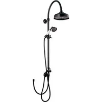 PaulGurkes Duscharmatur PGSETCLASSIC2-QP - Hochwertige Duscharmatur aus massivem Messing mit eleganter Farboberfläche. Ideal für Regendusche & Handbrause, schwenkbarer Wandarm und 150cm Brauseschlauch für flexibles Duscherlebnis.