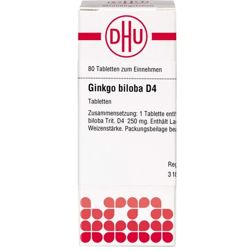 GINKGO BILOBA D 4 Tabletten 80 St.