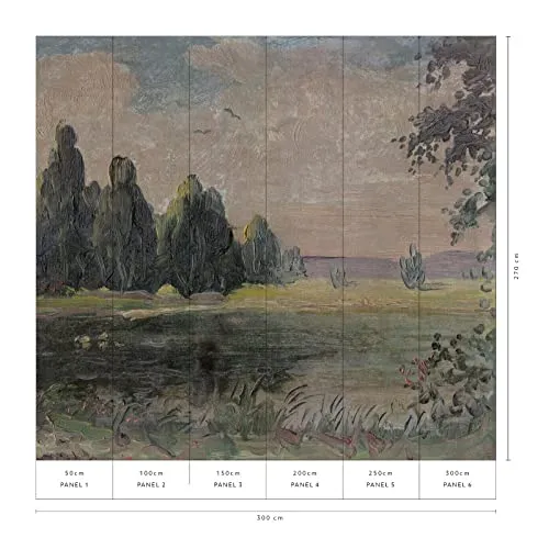 Bricoflor Grüne Fototapete im Gemälde Stil - Fototapeten mit klassischem Kunstmotiv, ideal für Esszimmer. Hochwertiger Vliesträger sorgt für einfache Anbringung und kunstvolles Ambiente.