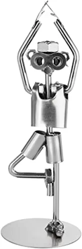 BRUBAKER Schraubenmännchen Yoga in silber von BRUBAKER