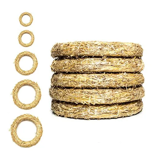 DekoPrinz® Strohkränze, 5 Stück von DekoPrinz