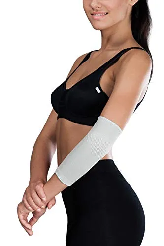 LOREY Hochwertige Ellenbogenbandage, Golfarmbandage EL17001 aus latexfreiem 3D-Gestrick Größe S