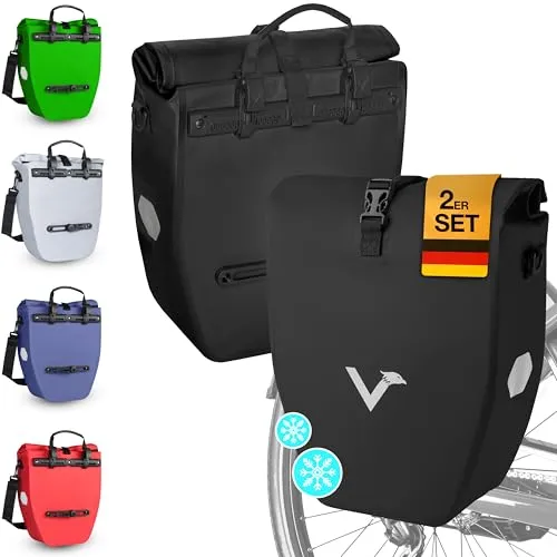 Fahrradtaschen Schwarz von Valkental