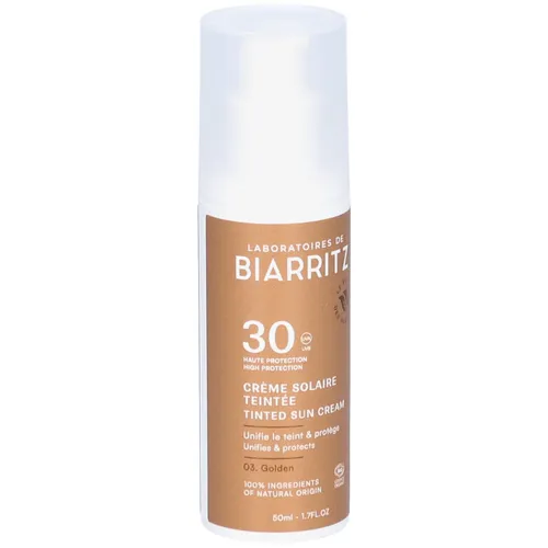 Produktbild Laboratoires de BIARRITZ ALGAMARIS Getönte Sonnencreme SPF30 für das Gesicht – Gold