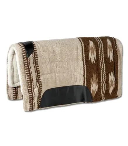 Waldhausen Western Pad Utah, beige/braun - Anatomisch geformtes Western Pad für optimalen Komfort, atmungsaktiv und stoßabsorbierend, ideal für Pferd und Reiter.