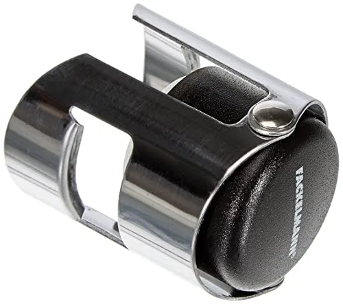 Fackelmann 649486 Sektflaschenverschluss 3,5x5,5cm aus ABS/Metall verchromt, Kunststoff, Schwarz/Silber, 5,5 x 3,5 x 3,5 cm