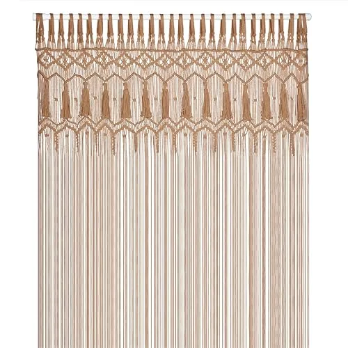 Cozyor Makramee Boho Vorhang 132x200cm in braun von Cozyor