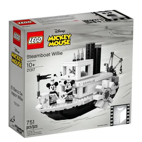 LEGO Ideas: Steamboat Willie (21317) - LEGO Bausatz für Fans ab 10 Jahren, enthält 751 Teile und bringt den klassischen Disney-Charakter in Ihr Zuhause!
