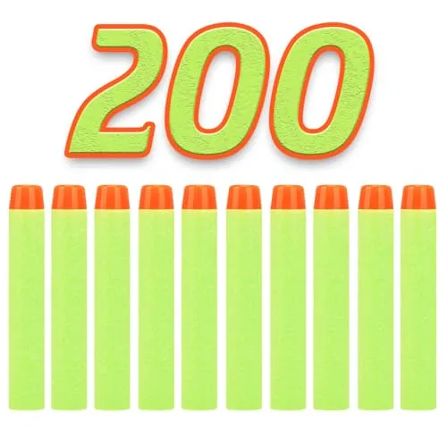 König Design Nerf Pfeile - 200 Stück Nerf Darts Nerf Munition Pfeile Dart Bullets Refill Darts Foam Pfeile für N-Strike Elite Blasters Series Hasbro Fortnite