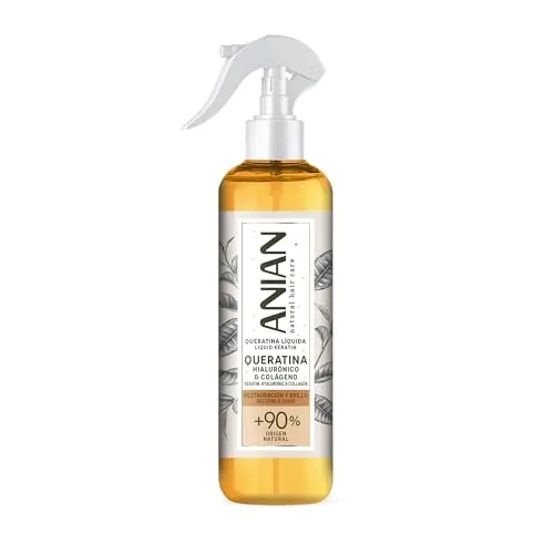 ANIAN - Flüssiges Keratin für Keratin, Jojoba und Karité, 200 ml, mit Hyaluronsäure und Kollagen, für geschädigtes und strapaziertes Haar, Wiederherstellung und Glanz, versiegelt Spitzen, Repariert