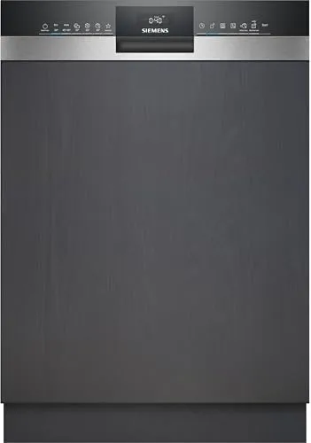 Siemens SN53ES06VE iQ300 Geschirrspüler - Teilintegrierte Spülmaschine mit Besteckschublade, varioSpeed für bis zu 3x schnellere Reinigung und autoOpen für optimale Trocknung – ideal für stressige Tage.