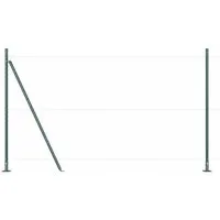 vidaXL Set aus grünen Beton-Zaunpfosten - Gartenzäune, langlebig und UV-beständig, ideal für sichere Grenzen in Gärten und Parks, inklusive aller notwendigen Komponenten für eine einfache Montage.