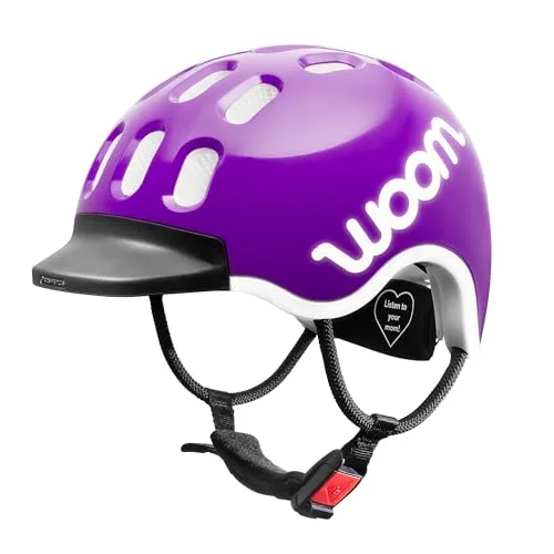 Woom Kinder Fahrrad Helm Kids lila - XS, sicherer Schutz mit flexiblem Visier und optimaler Belüftung für kleine Abenteurer