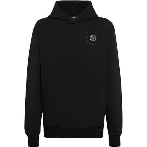 PLEIN SPORT Hoodie Sweatshirt schwarz XS (44) - Stylisches Sweatshirt mit Kapuze aus hochwertiger Baumwoll-Mischung. Ideal für lässige Outfits und komfortable Trageeigenschaften. Größe XS, in zeitlosem Schwarz.