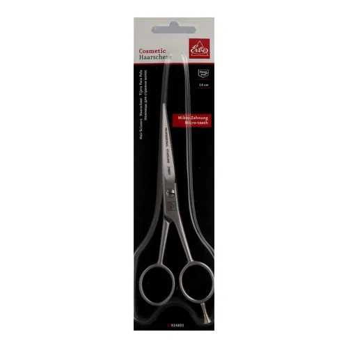 Erbe Solingen Friseurscheren Haarschere 14 cm mit Mikro-Zahnung - Haarschneider mit Mikro-Zahnung für präzise Schnitte, rostfrei und ideal für professionelle Friseure und Heimfriseure.