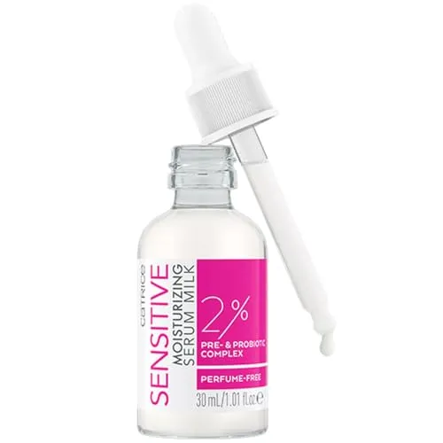Catrice Sensitive Moisturizing Serum Milk - Tagespflege für sensible Haut mit 2% Prä- und Probiotika, feuchtigkeitsspendend und pflegend. Vegan, ohne Parfüm und Alkohol, ideal für trockene Haut.
