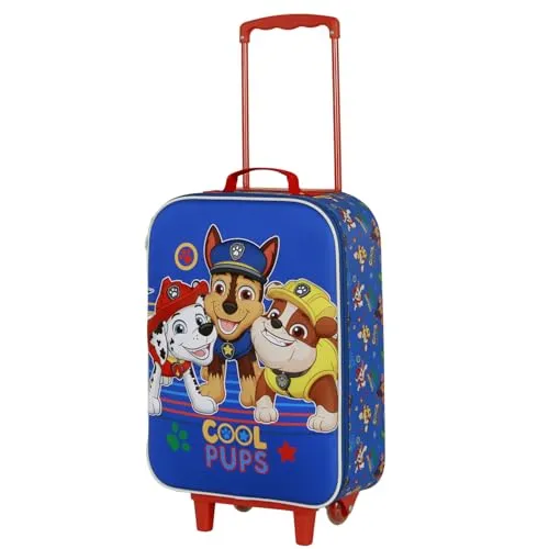 Karactermania Paw Patrol Cool-Soft 3D Trolley-Koffer - Kindergepäck mit coolem 3D-Design, leicht und handlich mit 2 Rädern für müheloses Reisen. Ideal für kleine Abenteuer mit einer Kapazität von 26 L.