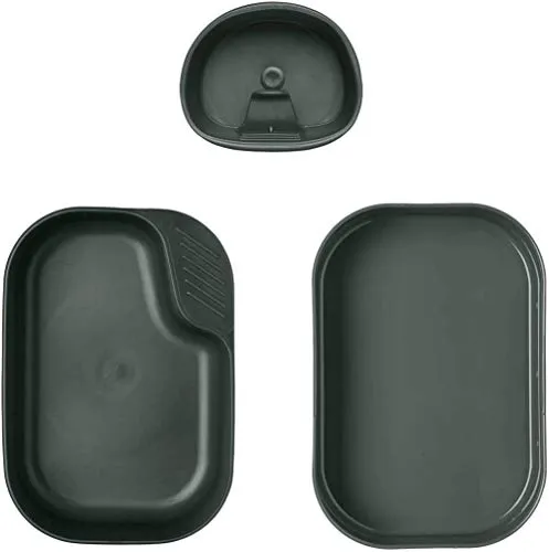 Wildo Camp-A-Box Basic Essgeschirr, Olive in grün von Wildo