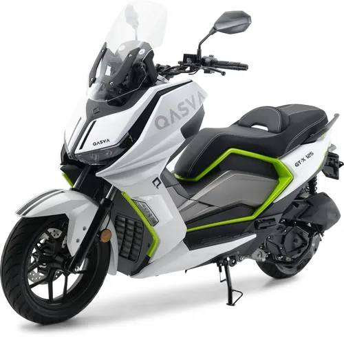 Burnout Motorroller GT-X 125 ccm Arctic Neon, 125 ccm, 92 km/h, Euro 5+, LED Beleuchtung, Navigation, 7 Zoll TFT Tacho, Windschild verstellbar