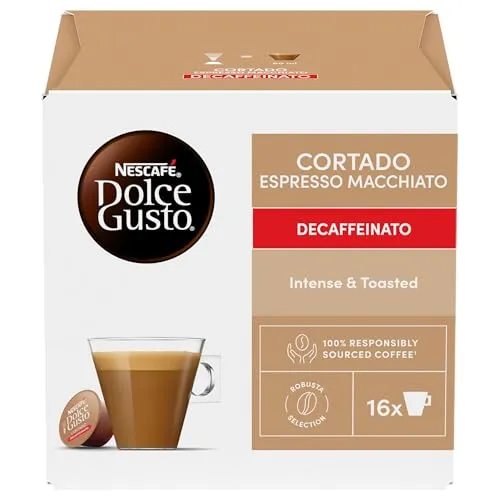 Caffe.com - Nescafè(R) Capsule Original-Getränke Dolce Gusto Cortado Decaffeinato - 16 Kapseln