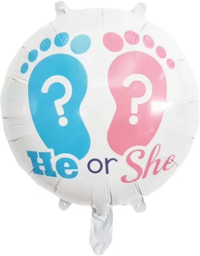 Folienballon Boy or Girl Genderreveal Ø 45 cm  Ballons in pink von Weitere