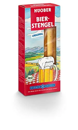 HUOBER Bio Bierstengel, knusprige Gebäckstangen mit Kümmel, 100 g