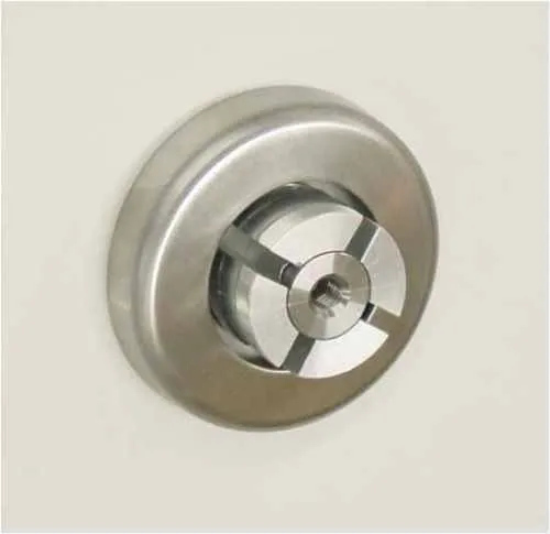 E15 Wandendhalter mit Rosette Edelstahl V2A  Metallhandlauf 42,4øx2 Treba Frewa