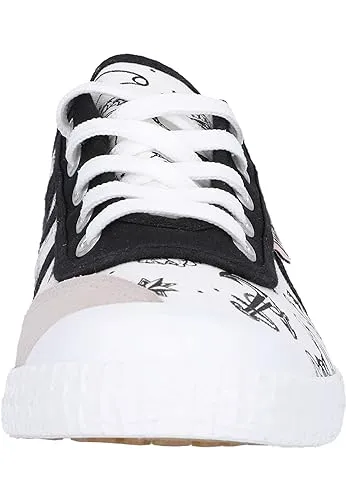Kawasaki Unisex Tattoo Canvas Shoe Low-top 1002 White - Stylischer Sneaker - Herren-Sneaker mit coolem Tattoo-Print, aus Baumwolle für hohen Tragekomfort und Gummisohle - ideal für den Alltag.