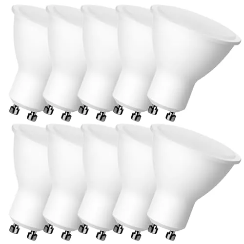 Kwazar Luminaire 10 Stück GU10 LED Lampen 1W, 100 Lumen, Warmweiß 3000K, 120° Strahlwinkel, Ersetzt 15W Halogenlampen, Reflektorlampen für Decken- und Akzentbeleuchtung