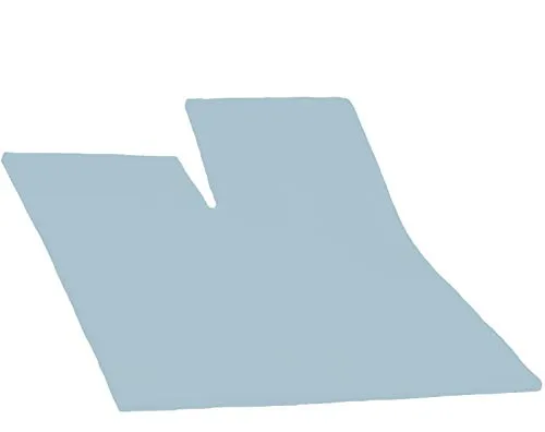 Dormisette Split Topper Spannbettlaken 180-200 x 200-220 cm - Hellblau - Hochwertiges Spannbettlaken für Boxspringbetten, ideal für Topperauflagen von 8-10 cm. Mit praktischem Einschnitt für getrennte Kopfteile, formstabil und pflegeleicht bis 60 Grad. Perfekte Passform durch Rundumgummi.