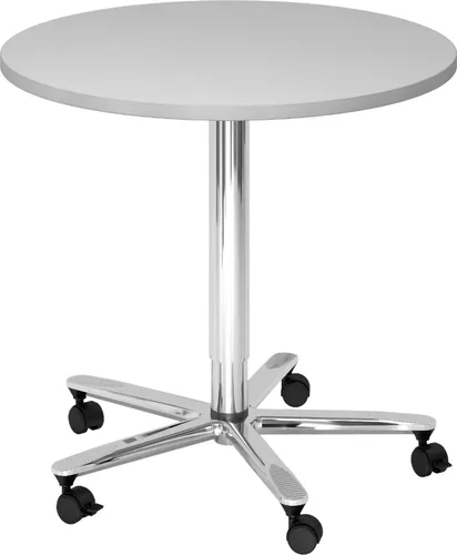 bümö Säulenhubtisch rund ST in weiß von Bümö
