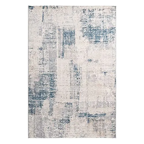 Lalee.Avenue Teppich My Salsa 690 in Blau, 120 x 170 cm - Teppich mit modernem, abstraktem Design aus hochwertigem 3D-Garn, ideal für Ihr Zuhause oder als Blickfang bei Partys.