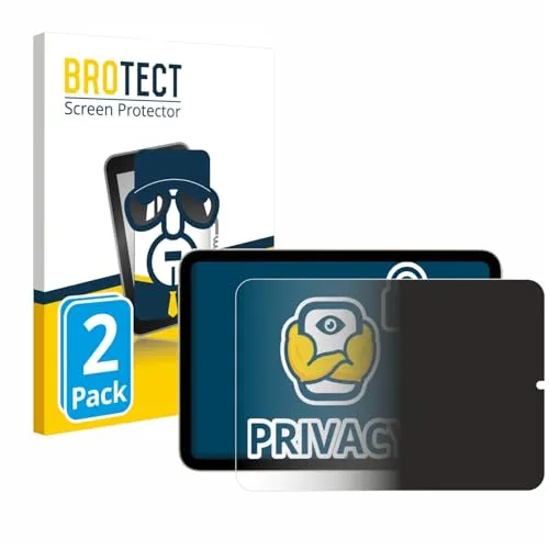 BROTECT 2 Stück Anti-Spy Blickschutzfolie für Apple iPad Mini 7 WiFi 2024 (im Querformat) Privacy Screen Protector [Displayschutz, Sichtschutz]