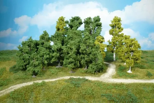 Heki 1952 14 Laubbäume, 9-18 cm - Landschaftsbau: Ideal für verschiedene Spuren, realistische Gestaltung für Modelleisenbahnen und Dioramen.