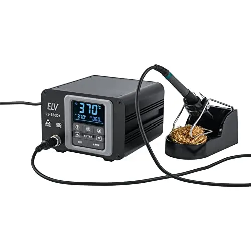ELV Lötstation LS-180D+ mit 180 W Leistung - Lötgeräte mit ESD-gerechter Technik und innovativer Touchbedienung für präzises Arbeiten und optimale Handhabung.