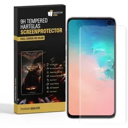 1x 9H Panzerglas für Samsung Galaxy S10e FULL CURVED Displayschutz Schutzglas Panzerfolie Schutzfolie Displayglas Hartglas echtes Tempered Sicherheitsglas Glasfolie
