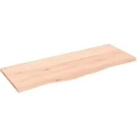 vidaXL Tischplatte aus massivem Eichenholz mit Naturkante - Esszimmertischplatte aus unbehandeltem Eichenholz, handgefertigt und einzigartig. Ideal für DIY-Projekte und vielseitig kombinierbar mit verschiedenen Untergestellen.
