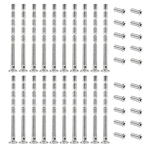 ZHIQIN 20 Stück M4 Verbindung Schrauben Hülsen Türgriff Schrauben Abreißschraube für Türgriffe Knäufe Schlossschilder